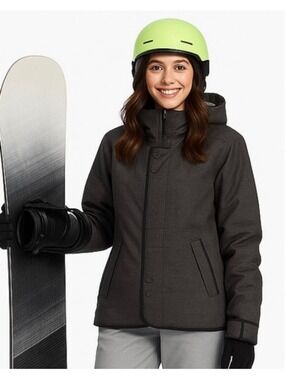 Burton Women’s Jet Set Insulated Snowboard Ski Jacket Gray Black Plaid Size L